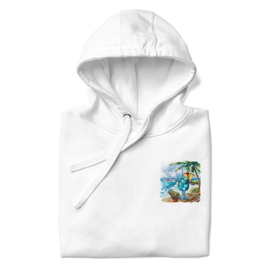 Blue Hawaii Chest Design Unisex Hoodie