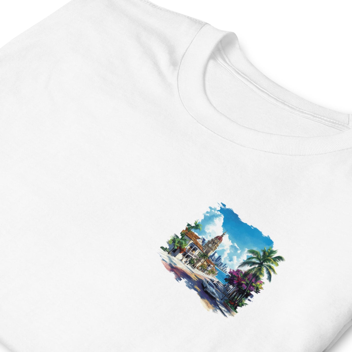 Cartagena Chest Design Short-Sleeve Unisex T-Shirt