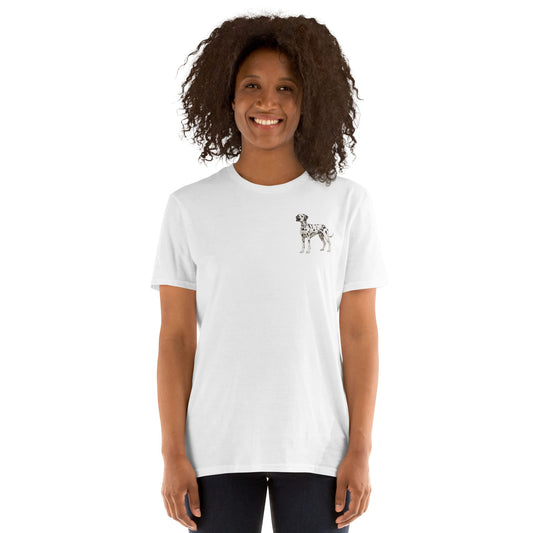 Dalmatian Chest Design Short-Sleeve Unisex T-Shirt
