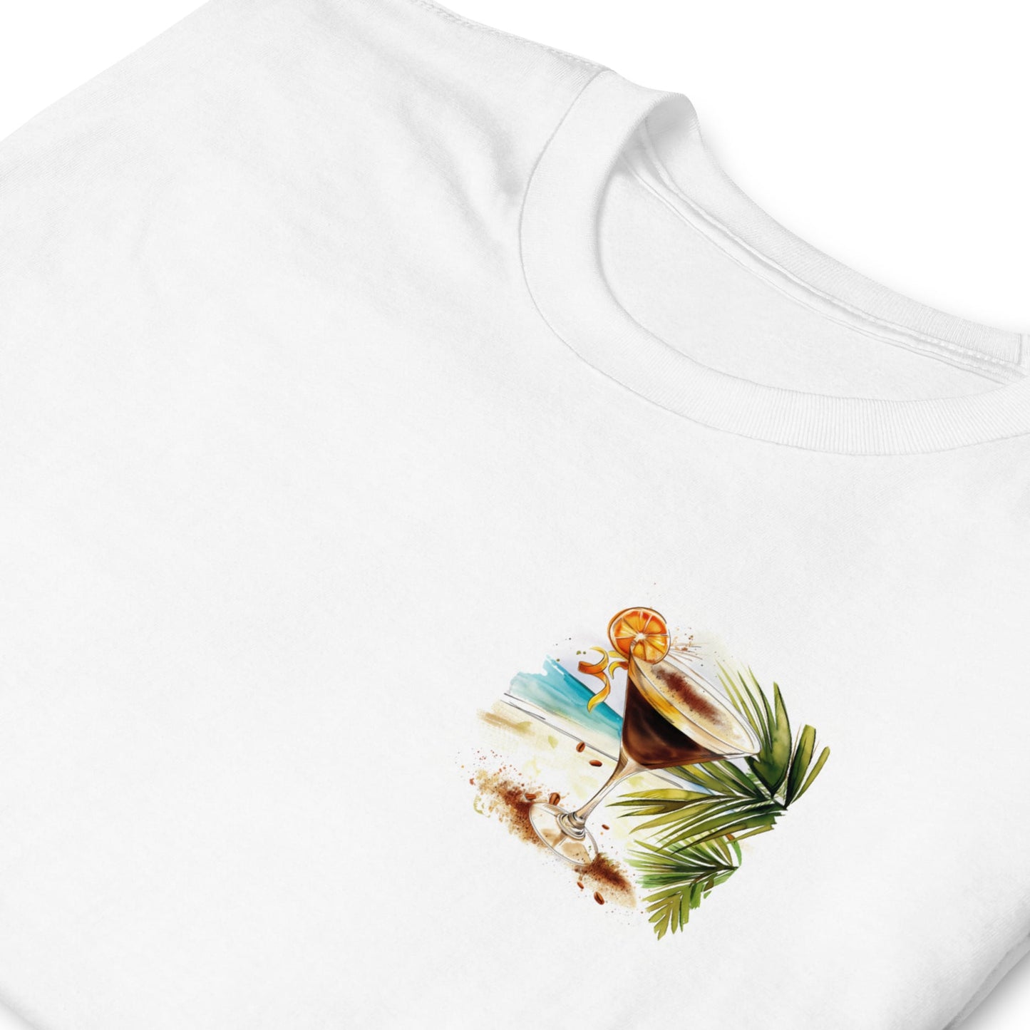 Espresso Martini Chest Design Short-Sleeve Unisex T-Shirt