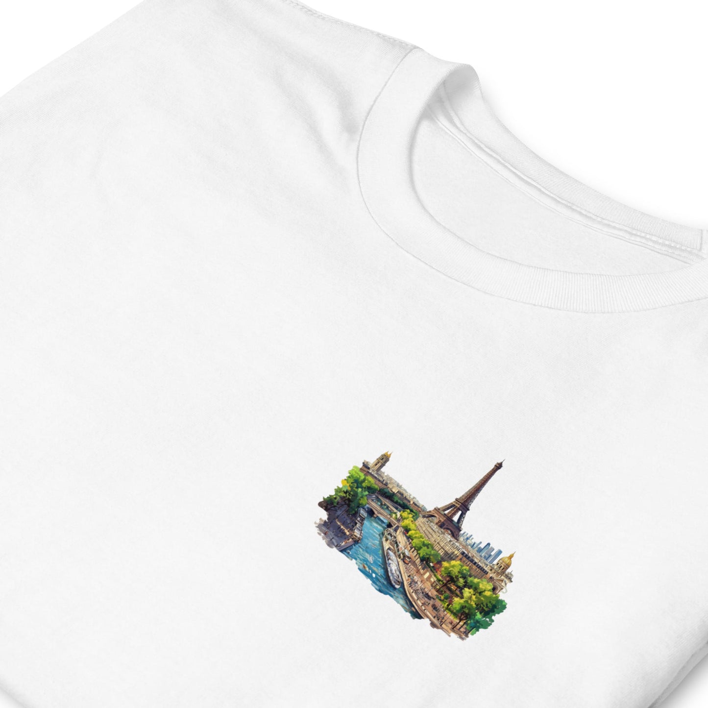 Paris Chest Design Short-Sleeve Unisex T-Shirt