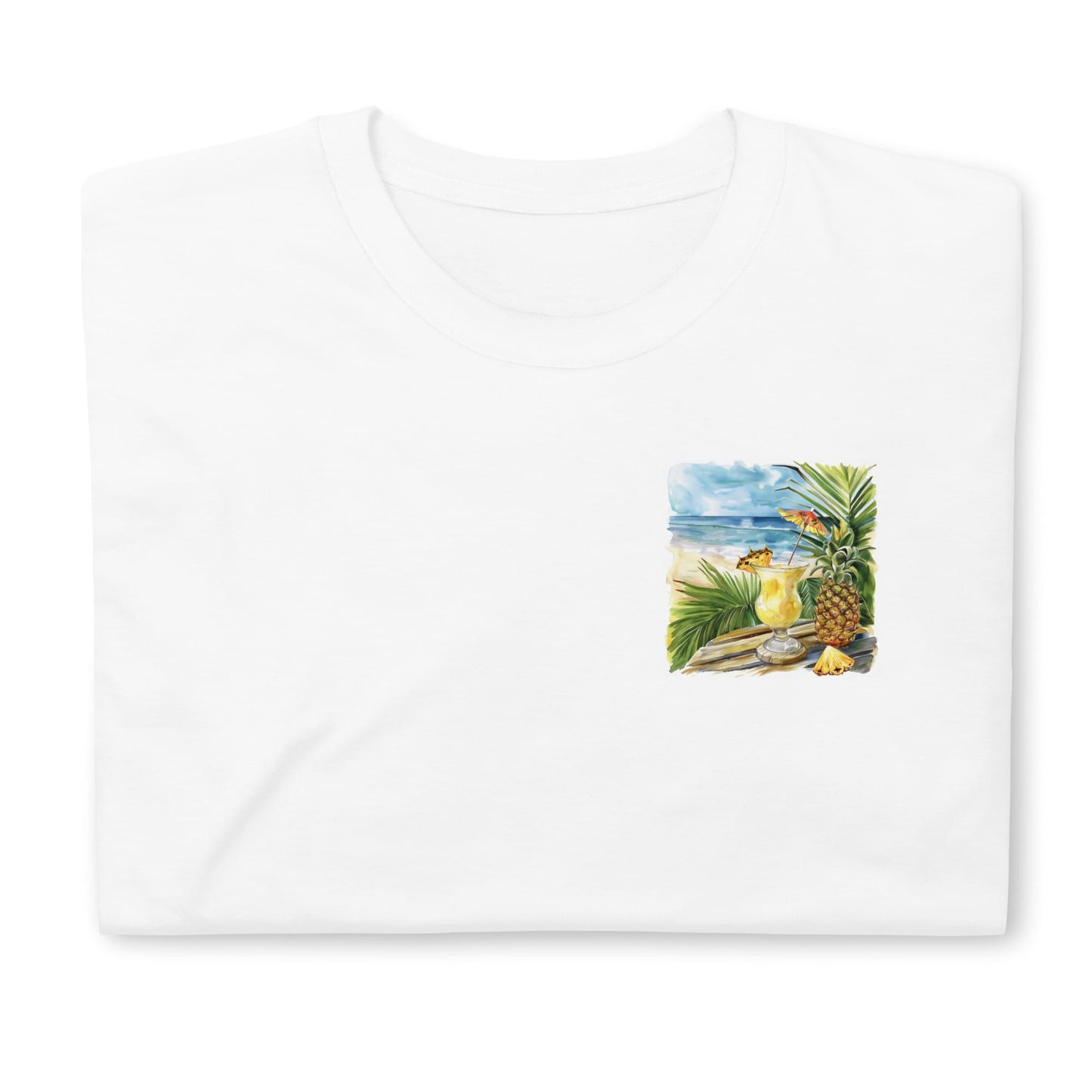 Pina Colada Chest Design Short-Sleeve Unisex T-Shirt