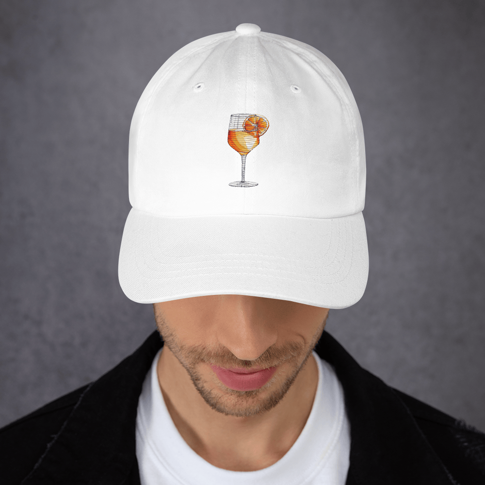 Aperol Spritz Cocktail Design Embroidery Hat - Swagodin