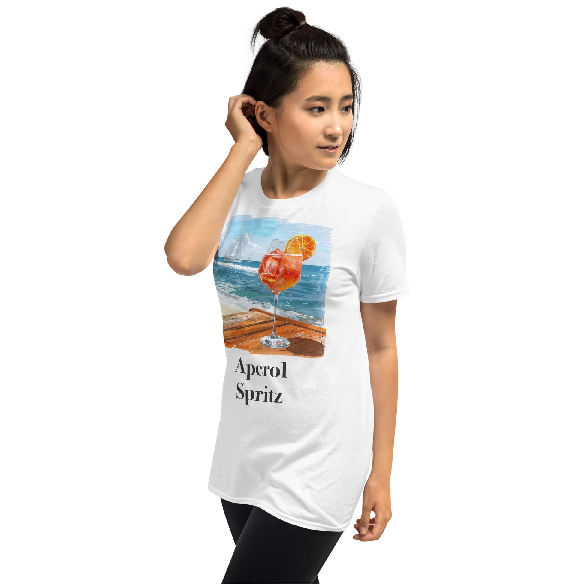 Aperol Spritz Cocktail Design Soft T-Shirt - Swagodin