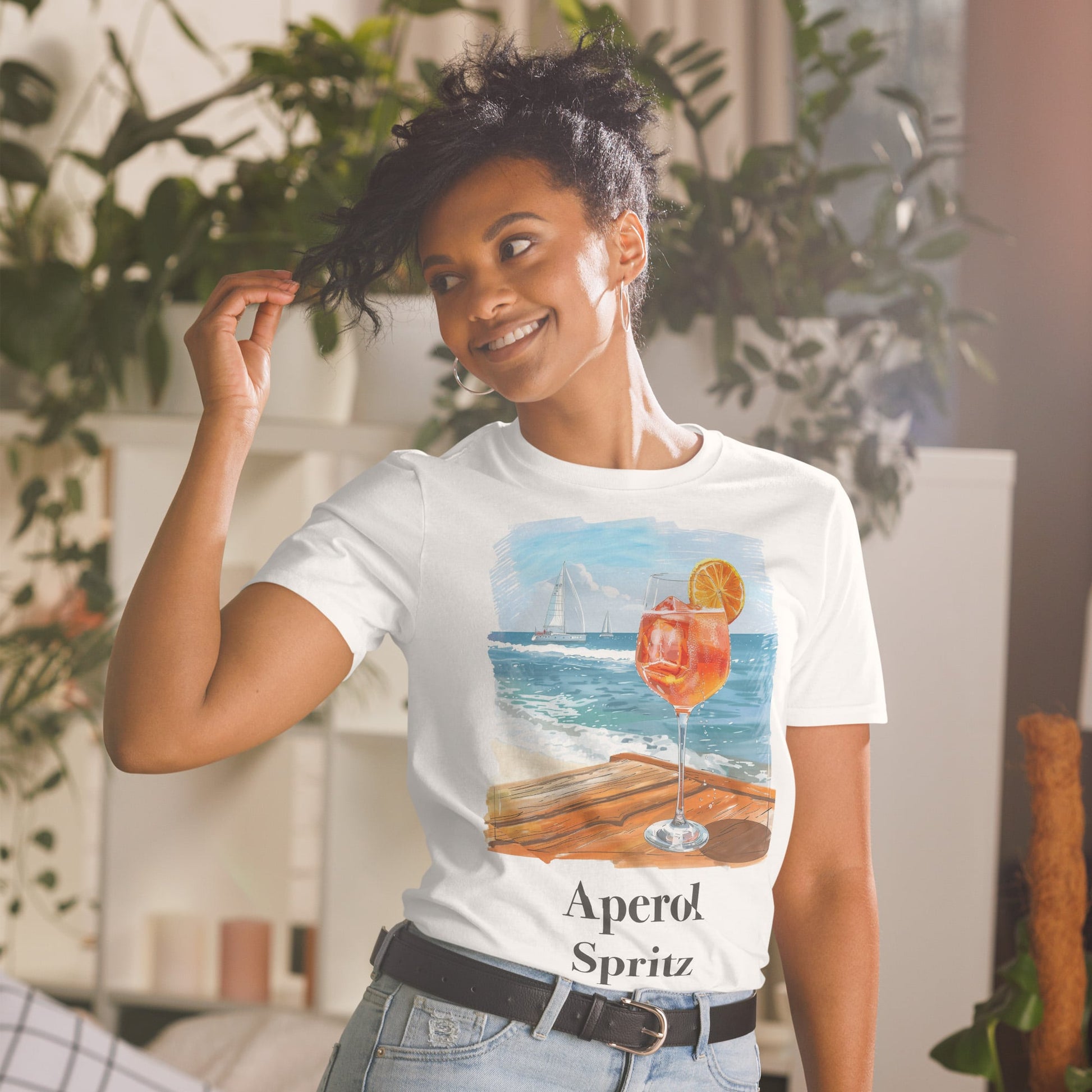 Aperol Spritz Cocktail Design Soft T-Shirt - Swagodin