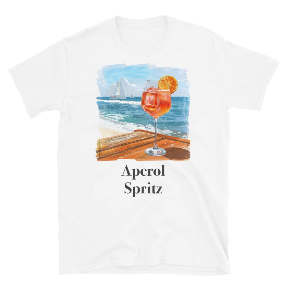 Aperol Spritz Cocktail Design Soft T-Shirt - Swagodin