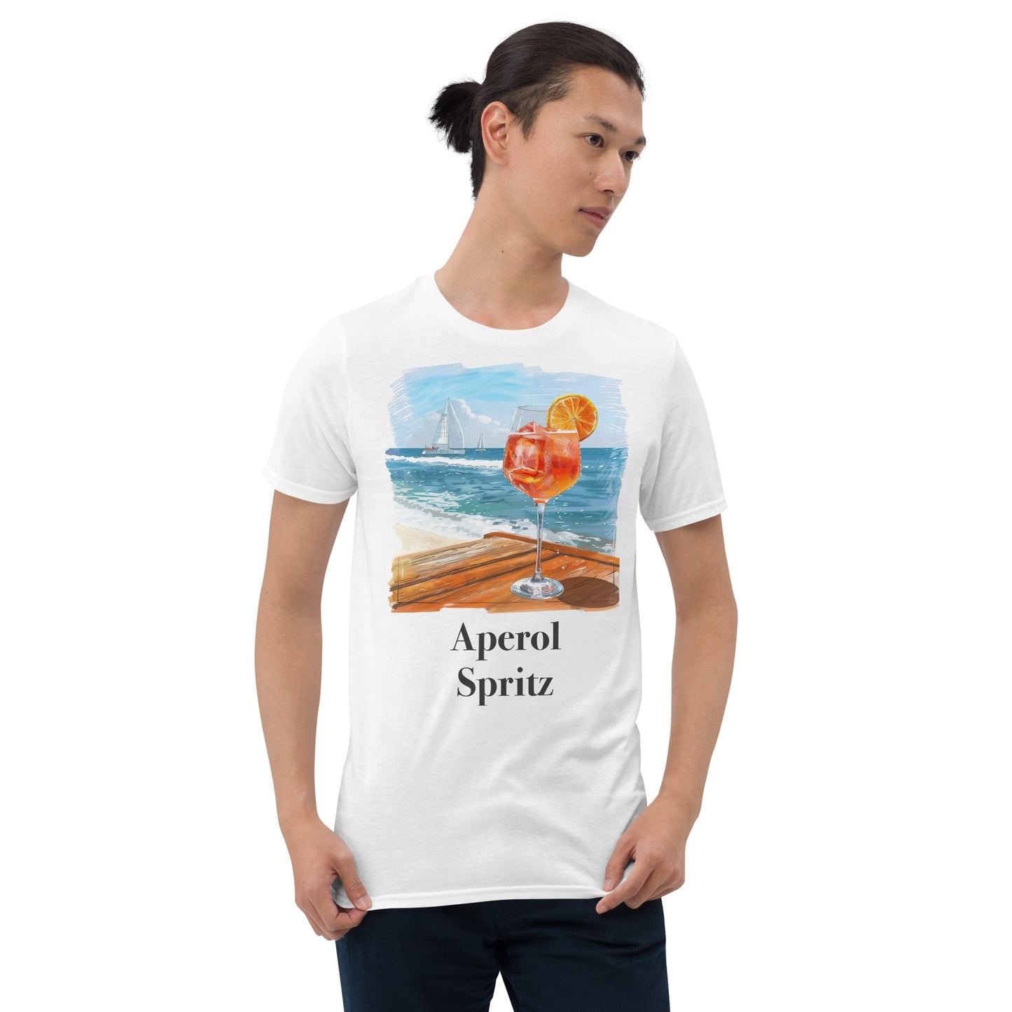 Aperol Spritz Cocktail Design Soft T-Shirt - Swagodin