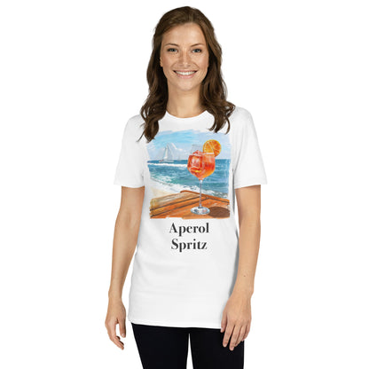 Aperol Spritz Cocktail Design Soft T-Shirt - Swagodin