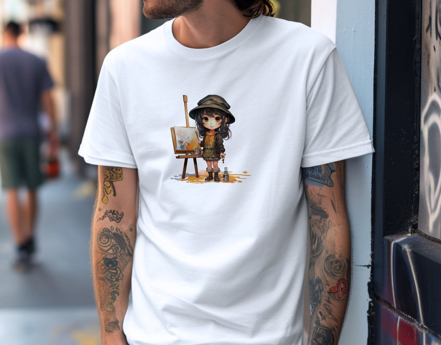 Artistic Whimsy Chibi Painter Soft Unisex T-Shirt - Swagodin