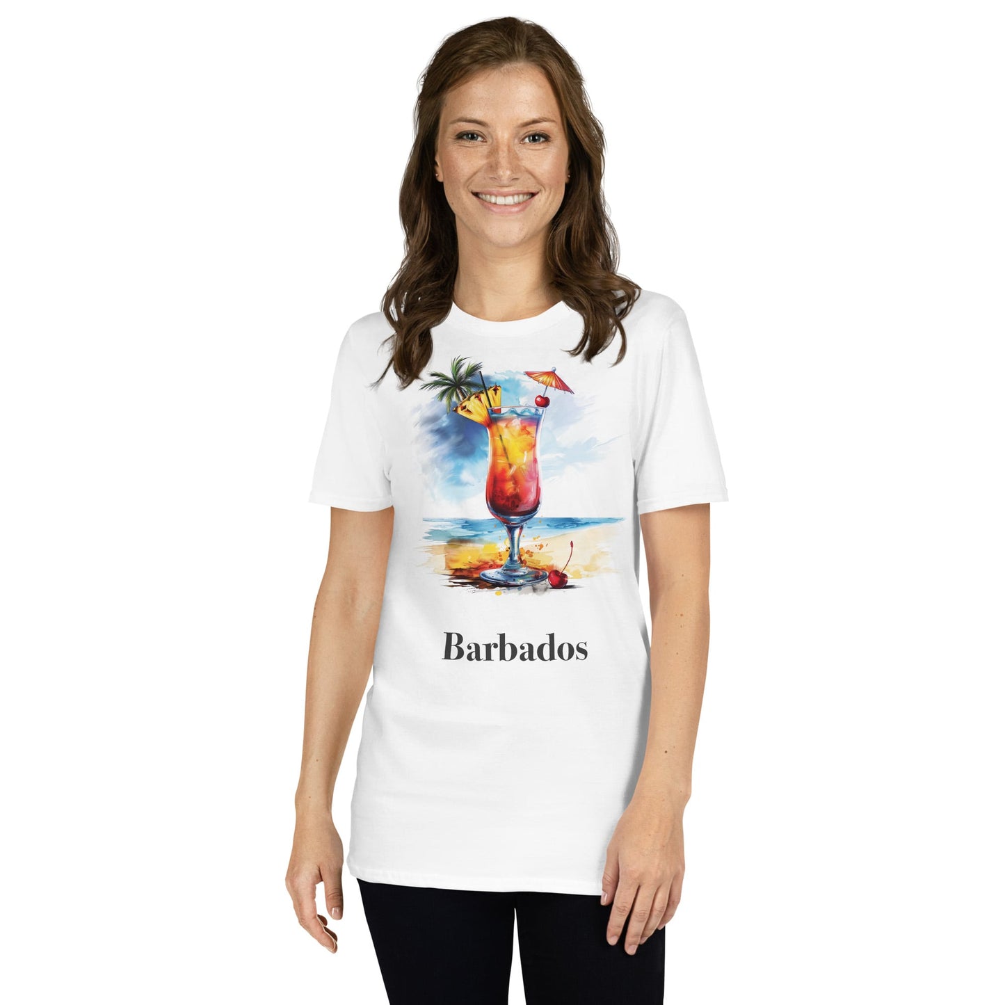 Barbados Cocktail Design Soft T-Shirt - Swagodin