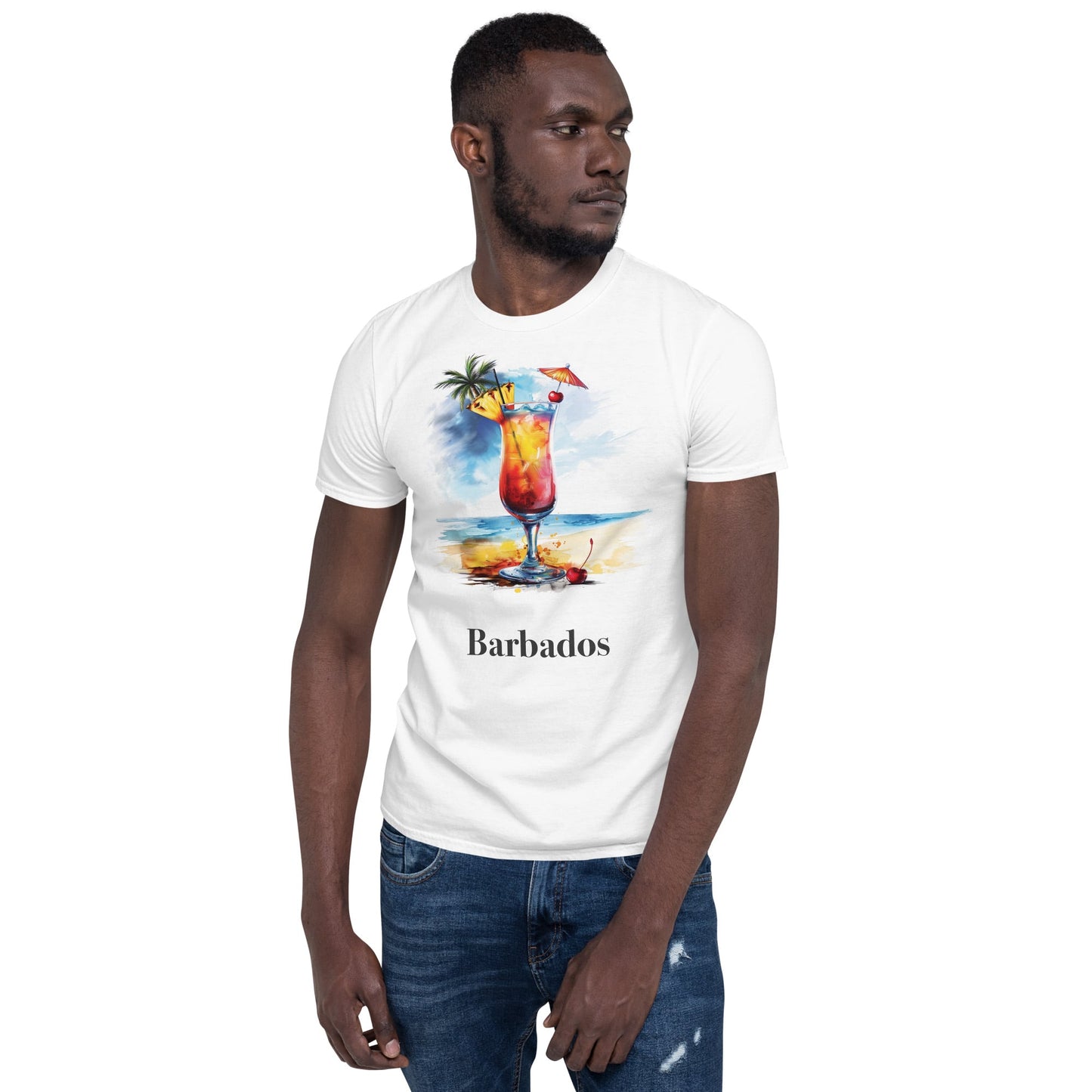 Barbados Cocktail Design Soft T-Shirt - Swagodin