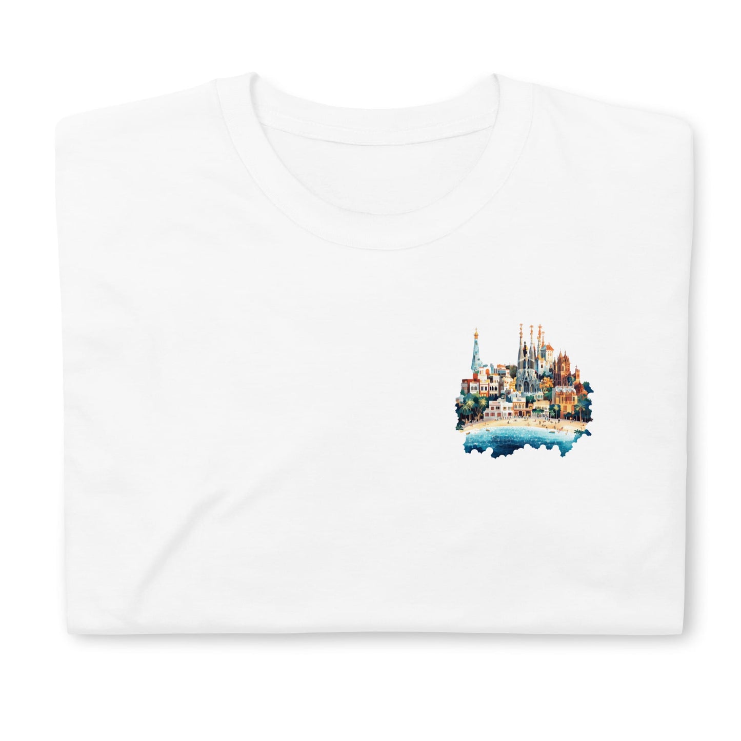 Barcelona Chest Design Short-Sleeve Unisex T-Shirt