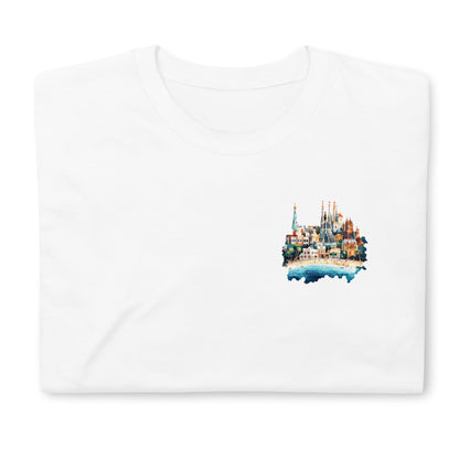 Barcelona Chest Design Short-Sleeve Unisex T-Shirt