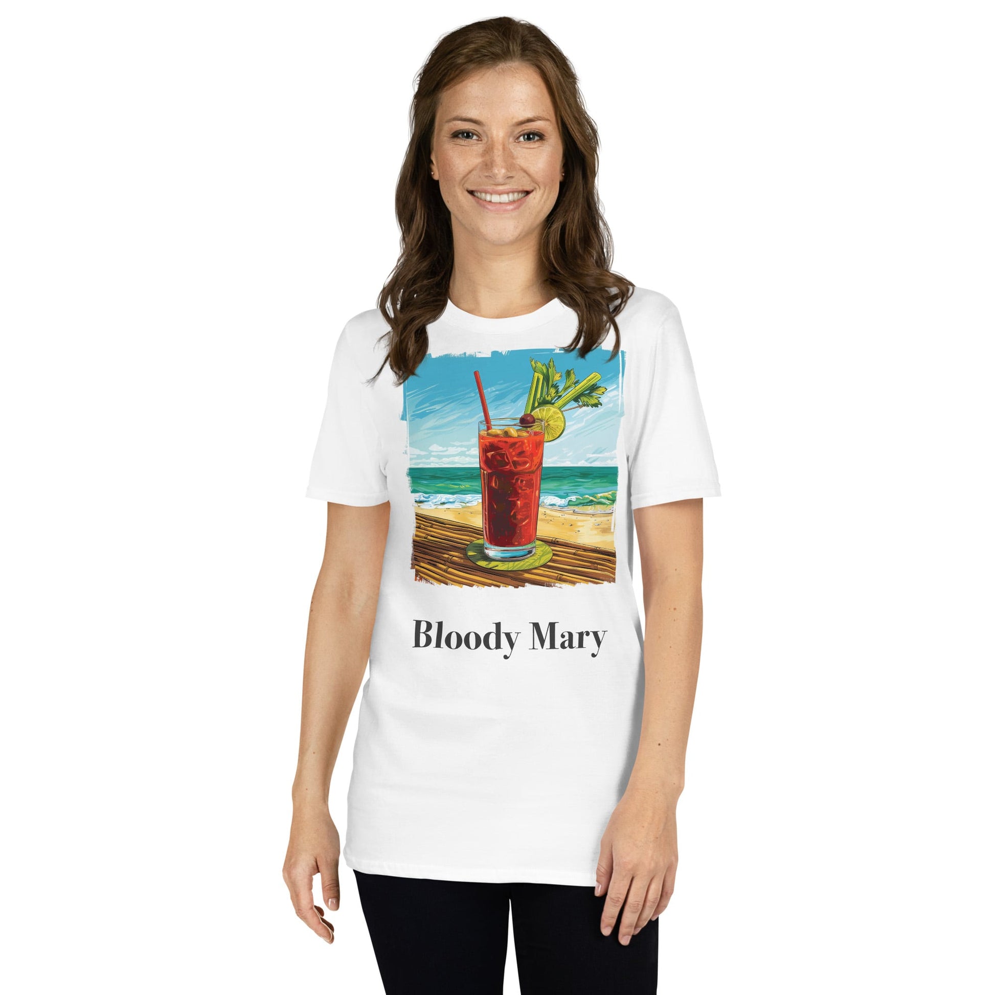 Bloody Mary Cocktail Design Soft T-Shirt - Swagodin