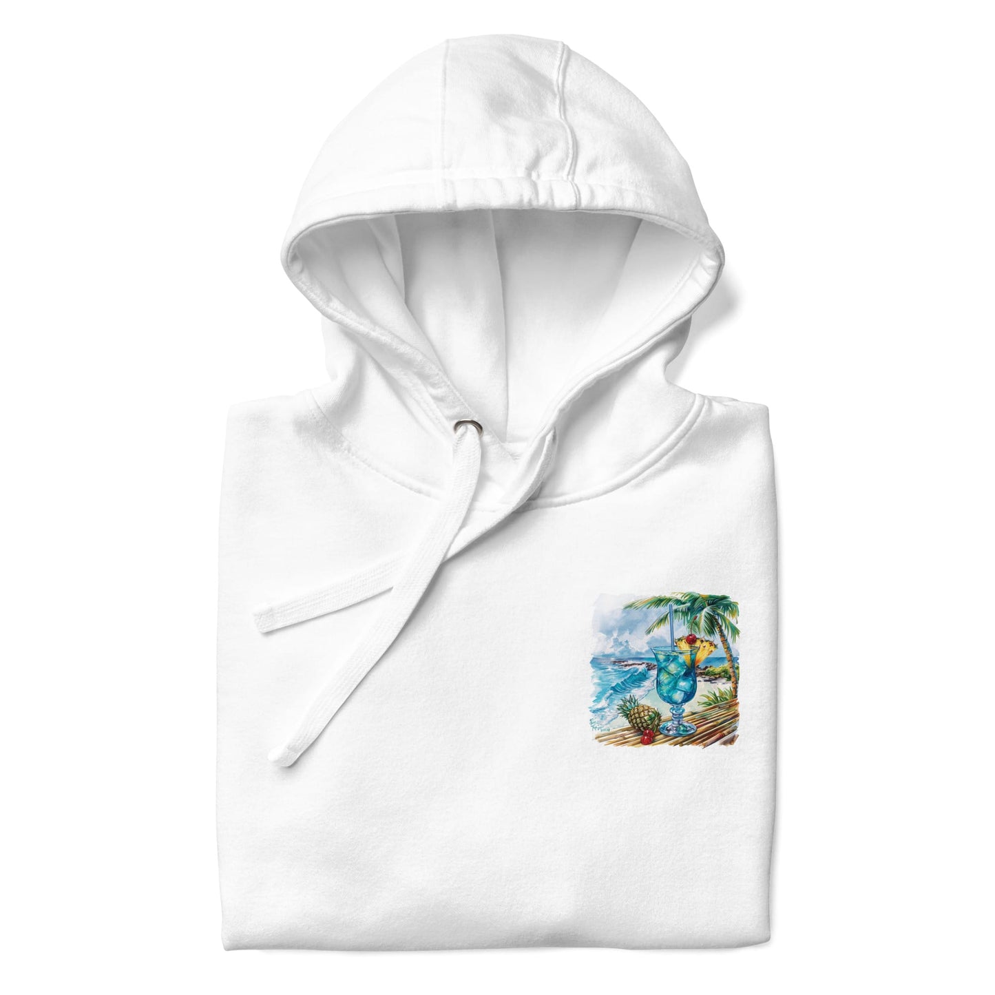 Blue Hawaii Chest Design Unisex Hoodie