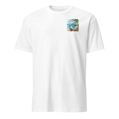 Blue Hawaii Chest Design Short-Sleeve Unisex T-Shirt