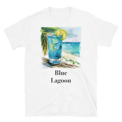 Blue Lagoon Cocktail Design Soft T-Shirt - Swagodin