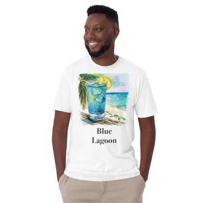 Blue Lagoon Cocktail Design Soft T-Shirt - Swagodin