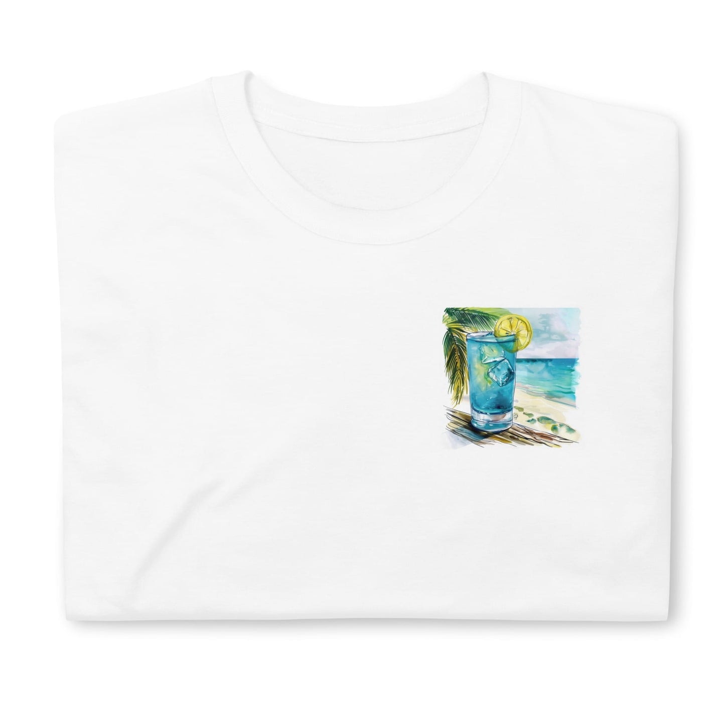 Blue Lagoon Chest Design Short-Sleeve Unisex T-Shirt