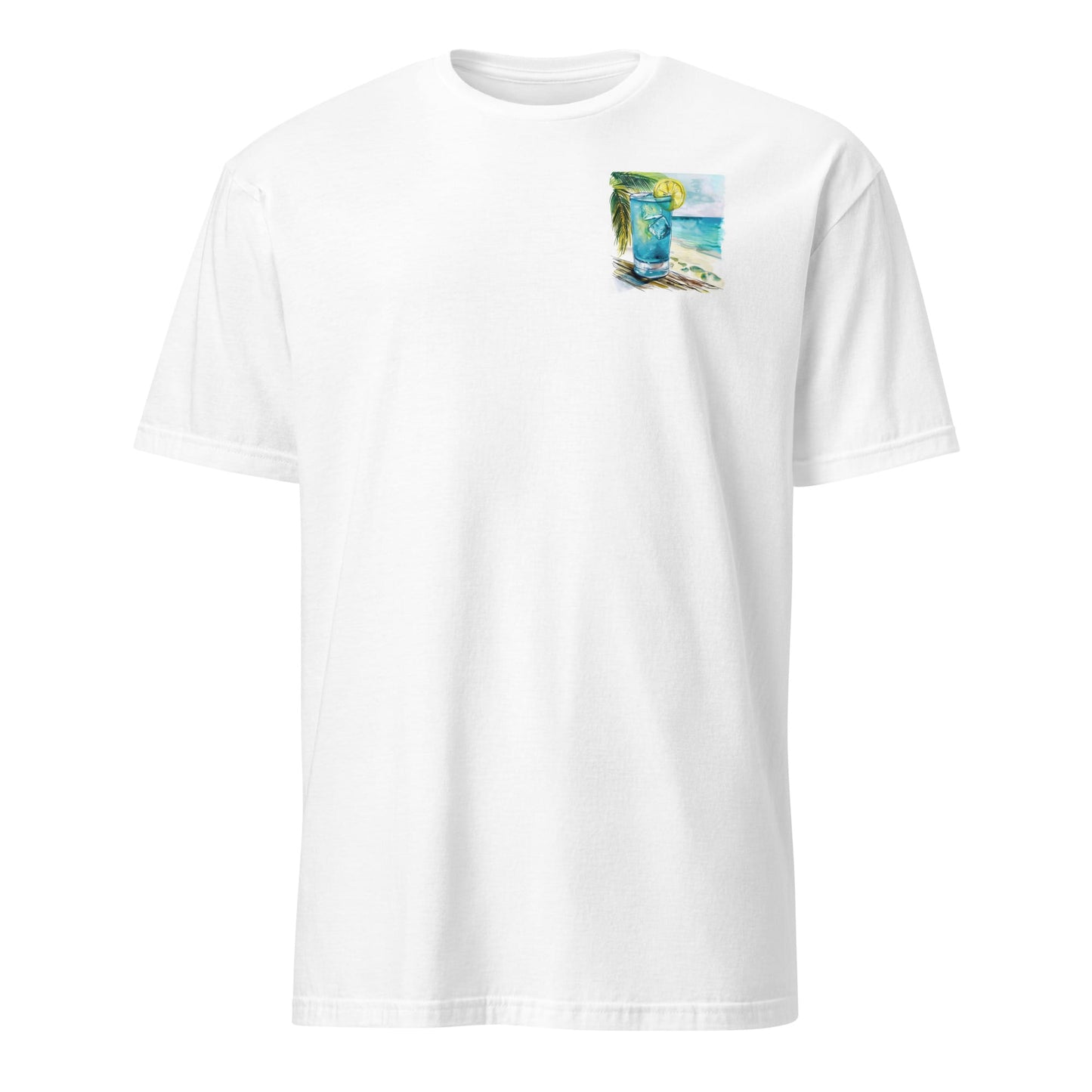 Blue Lagoon Chest Design Short-Sleeve Unisex T-Shirt