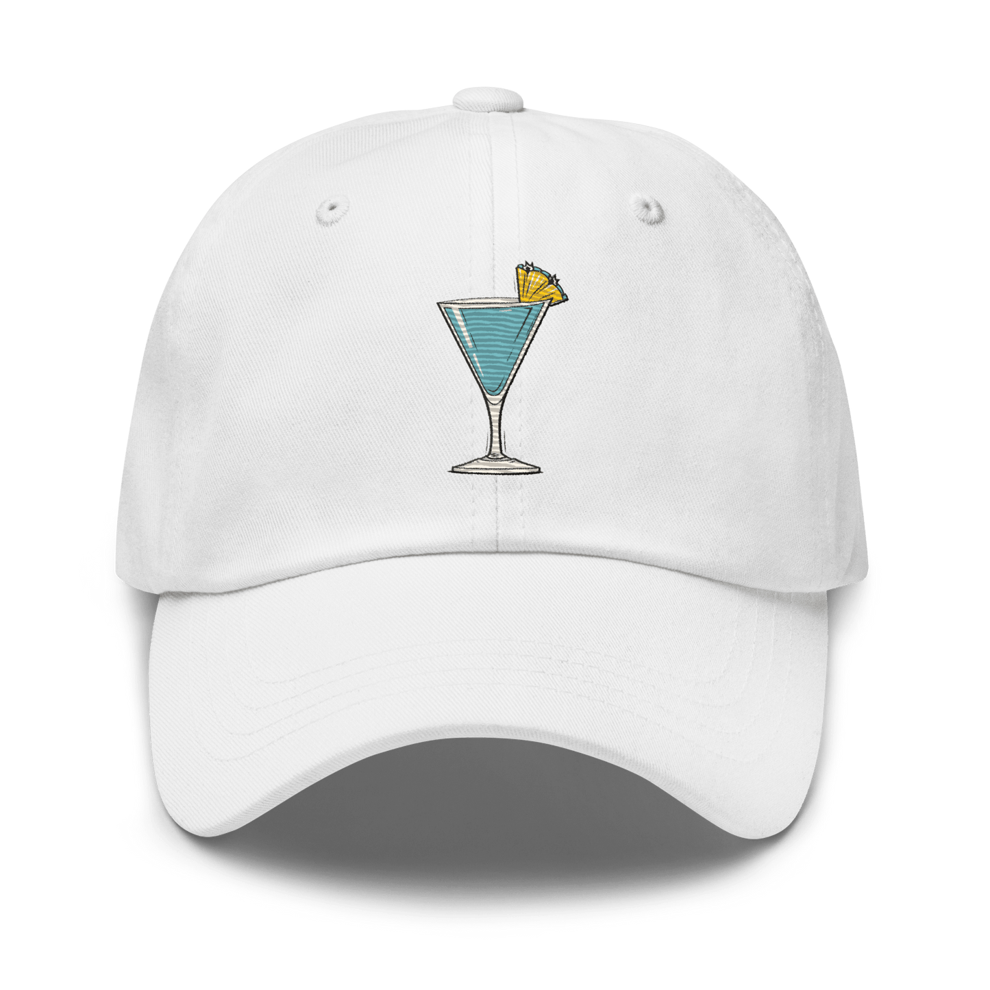 Blue Hawaii Cocktail Design Embroidery Hat - Swagodin