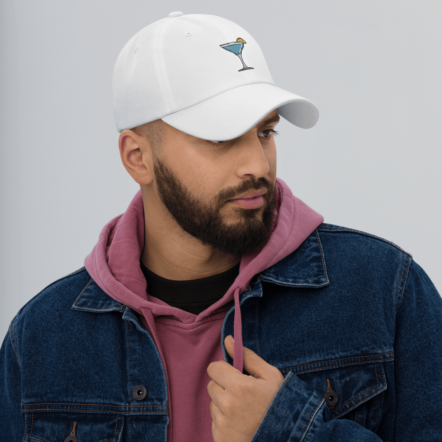 Blue Lagoon Cocktail Design Embroidery Hat - Swagodin