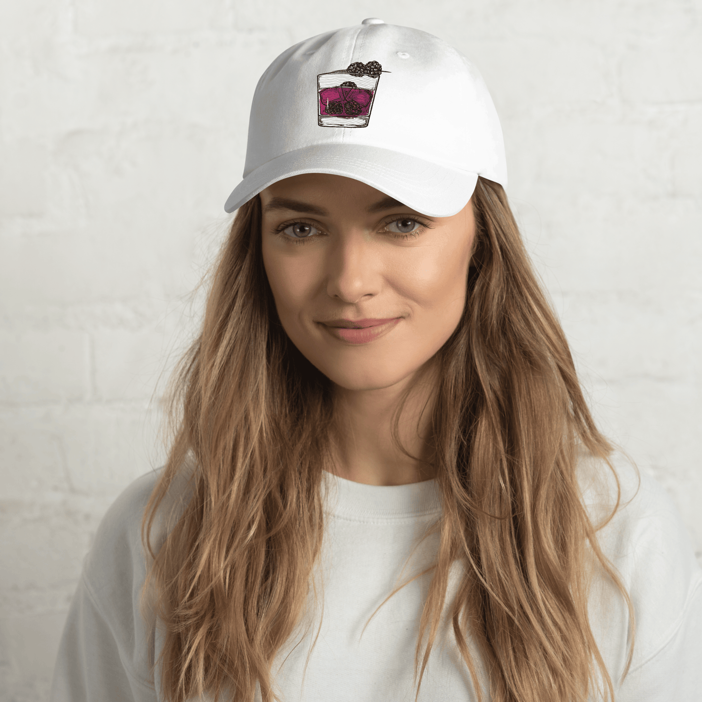 Bramble Cocktail Design Embroidery Hat - Swagodin