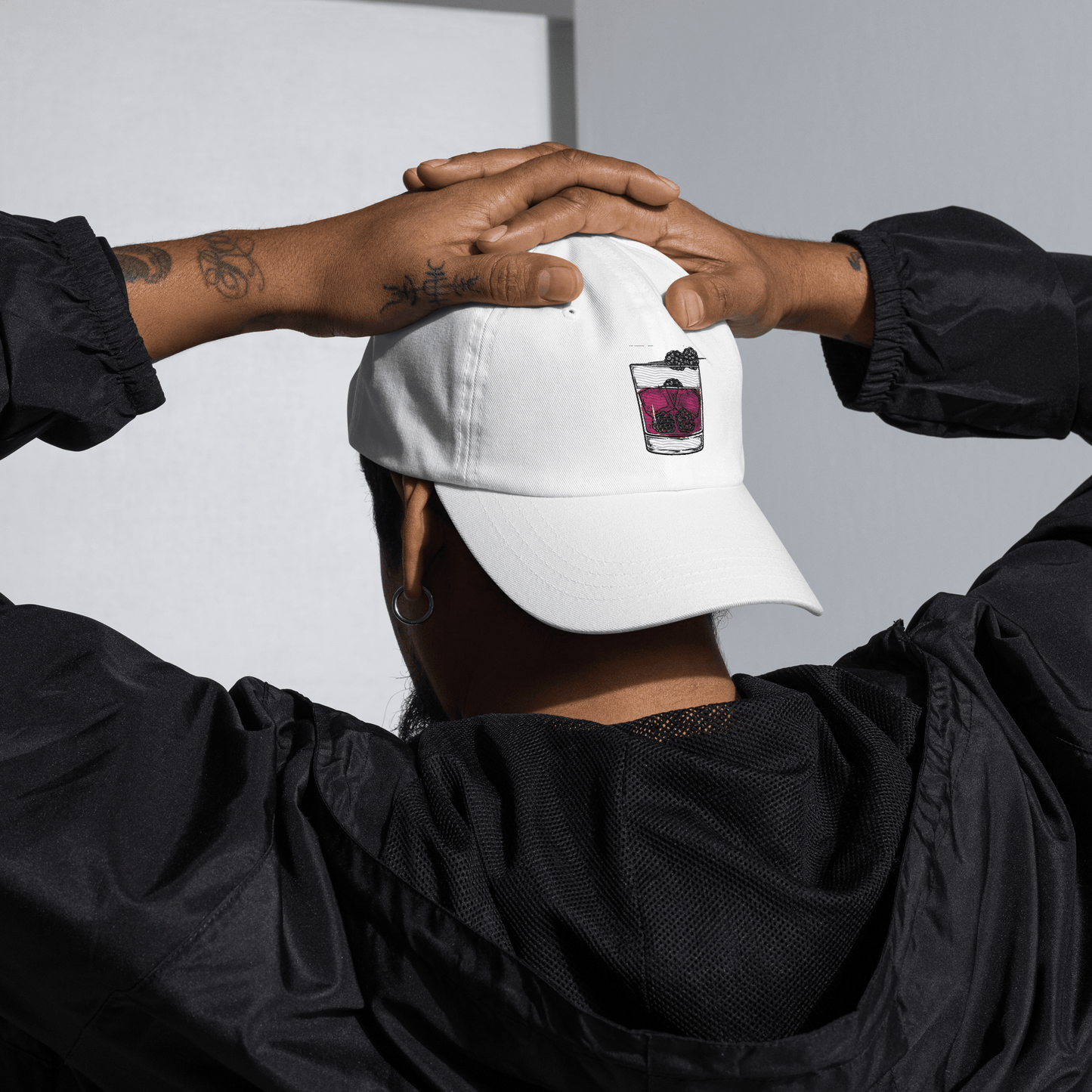 Bramble Cocktail Design Embroidery Hat - Swagodin