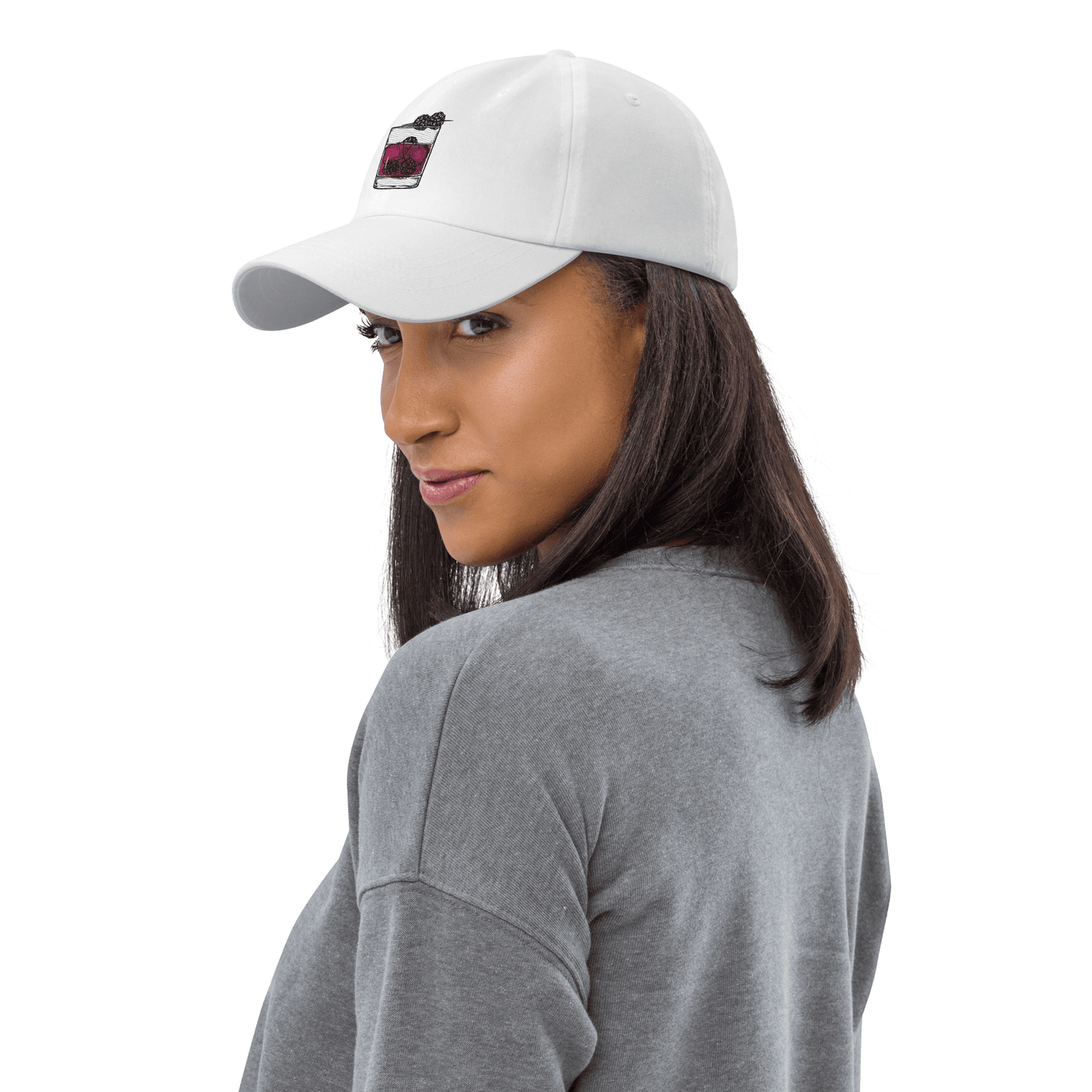 Bramble Cocktail Design Embroidery Hat - Swagodin