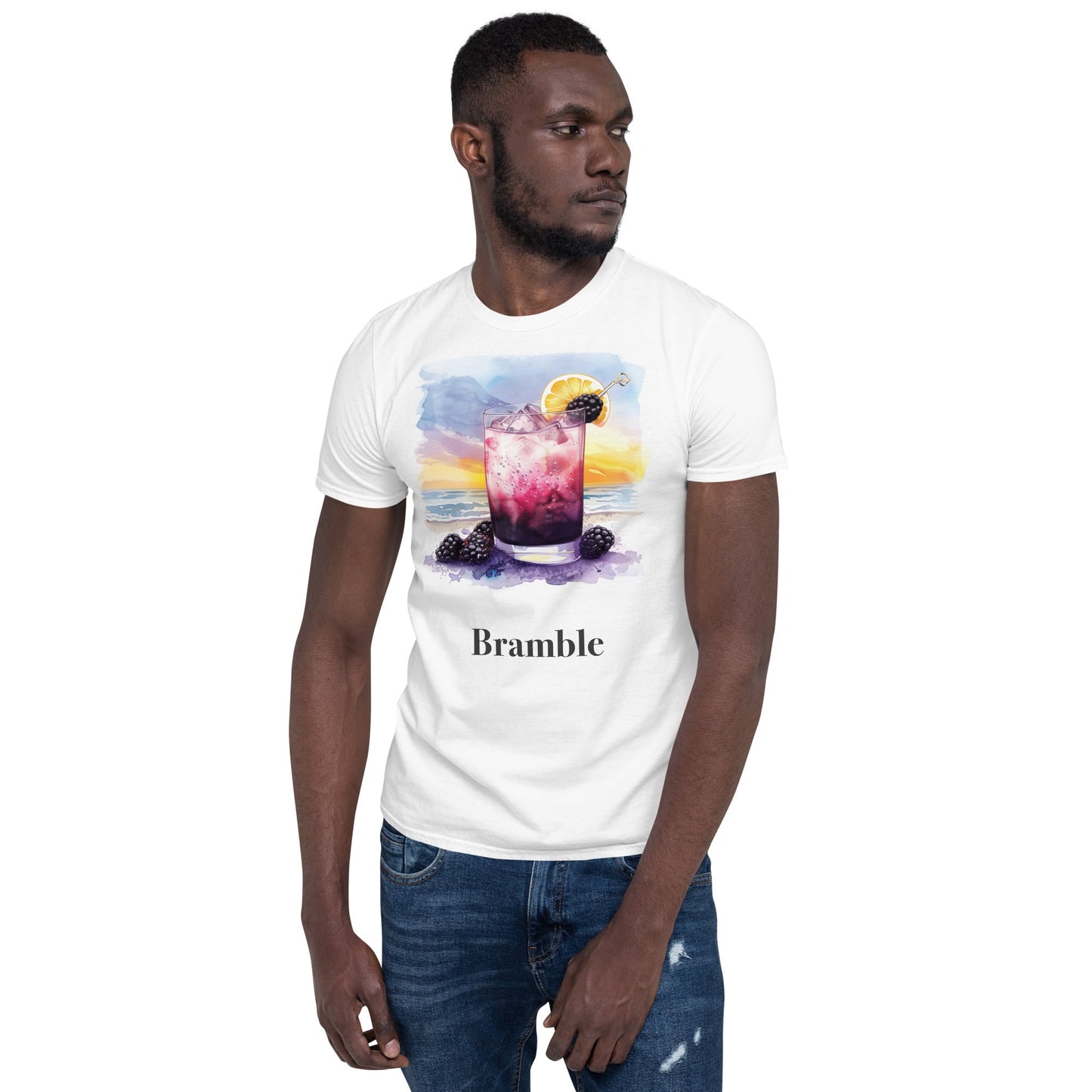 Bramble Cocktail Design Soft T-Shirt - Swagodin