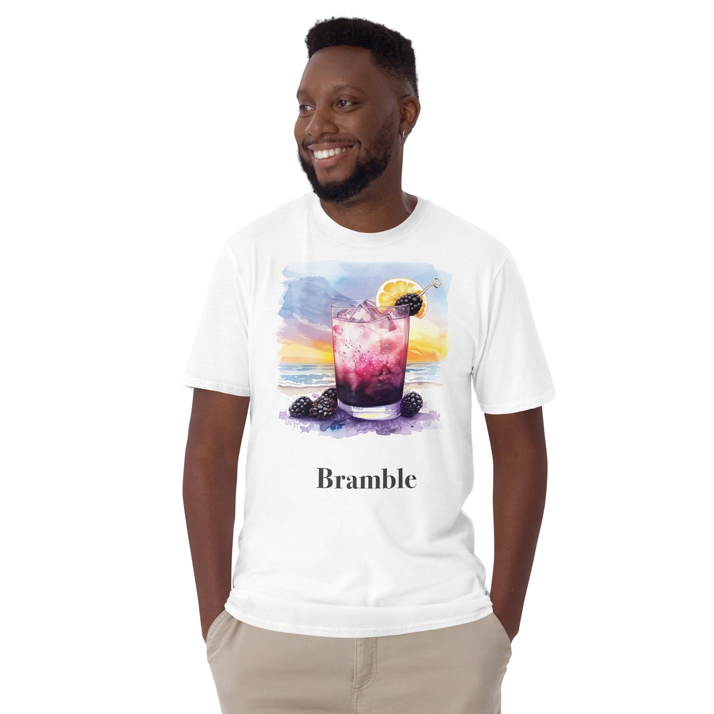 Bramble Cocktail Design Soft T-Shirt - Swagodin