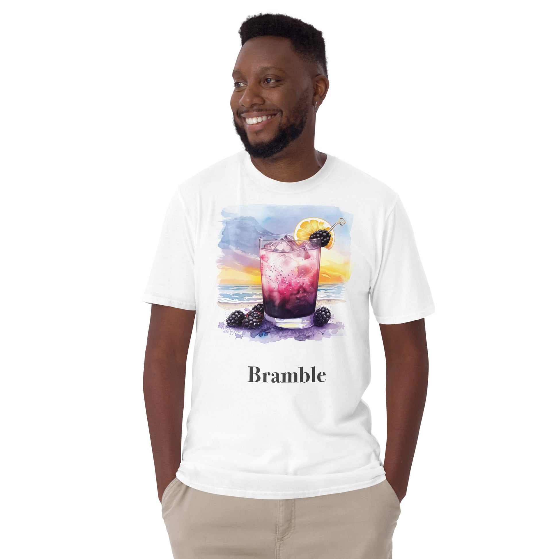 Bramble Cocktail Design Soft T-Shirt - Swagodin