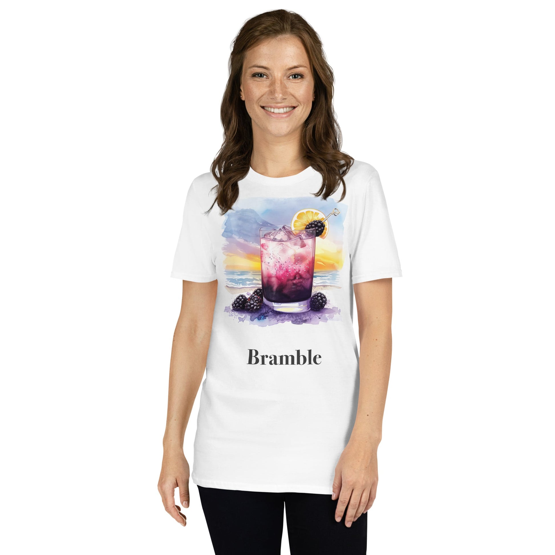 Bramble Cocktail Design Soft T-Shirt - Swagodin