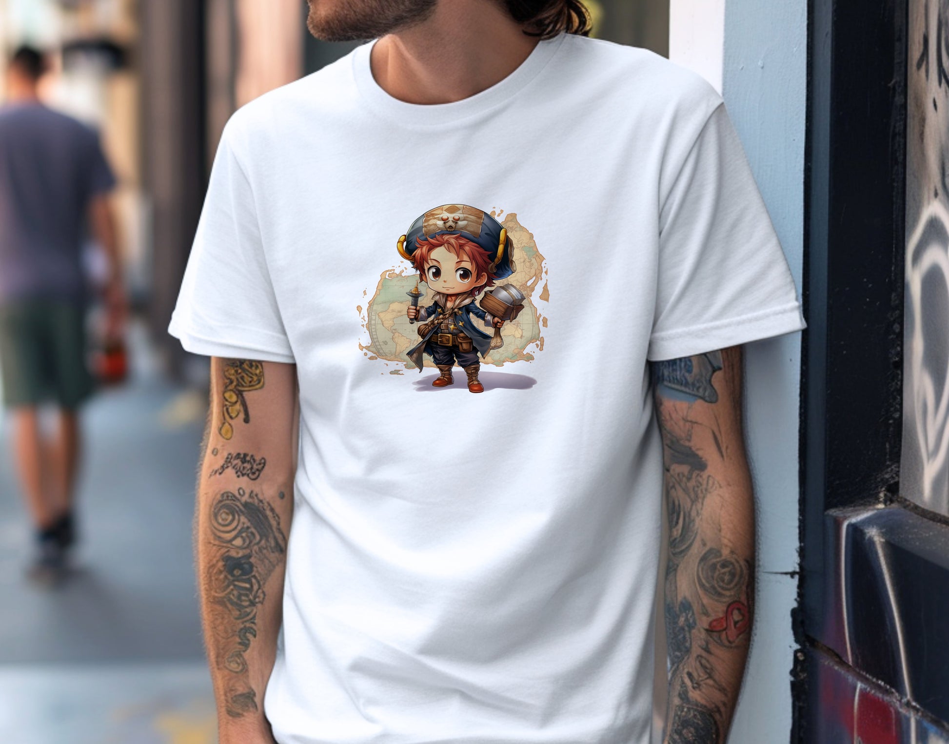 Chibi Pirate Adventure Map Soft Unisex T-Shirt - Swagodin