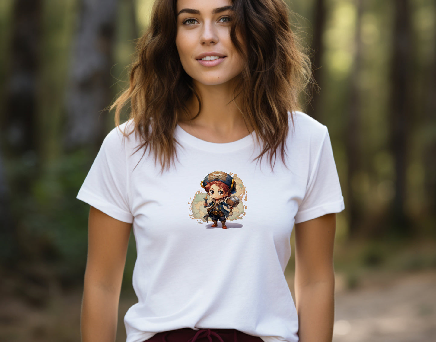 Chibi Pirate Adventure Map Soft Unisex T-Shirt - Swagodin