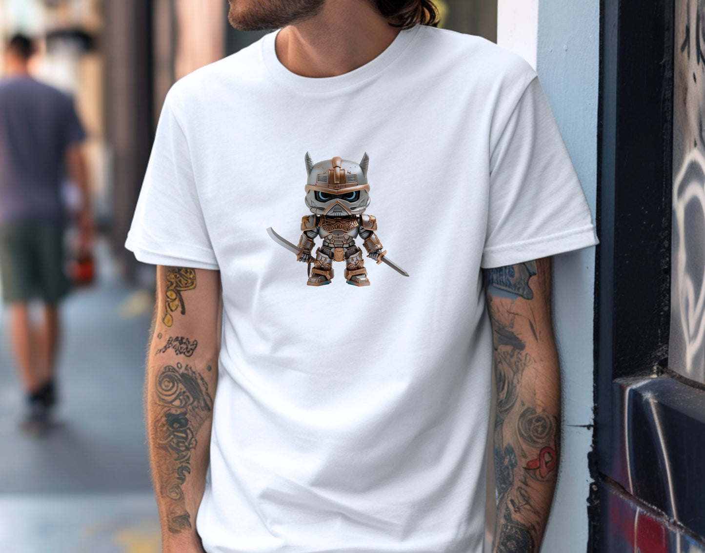 Chibi Samurai Cyborg Saber Glide Soft Unisex T-Shirt - Swagodin