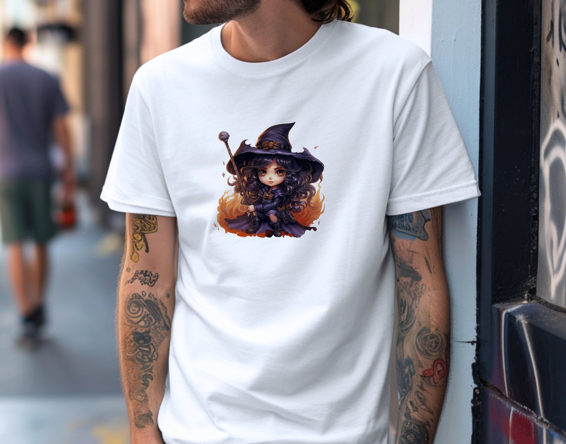 Chibi Witchy Whimsy Broomstick Soft Unisex T-Shirt - Swagodin