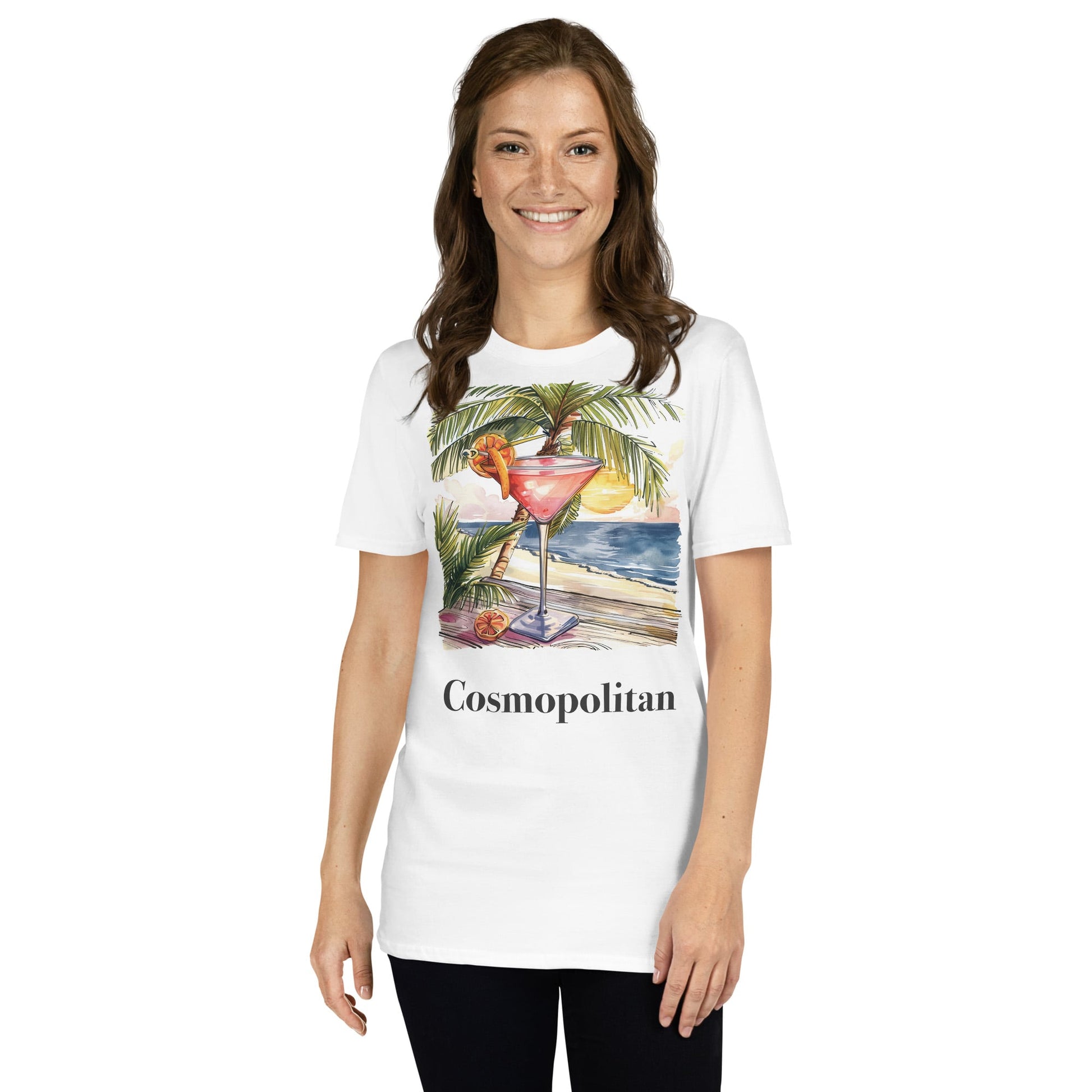 Cosmopolitan Cocktail Design Soft T-Shirt - Swagodin