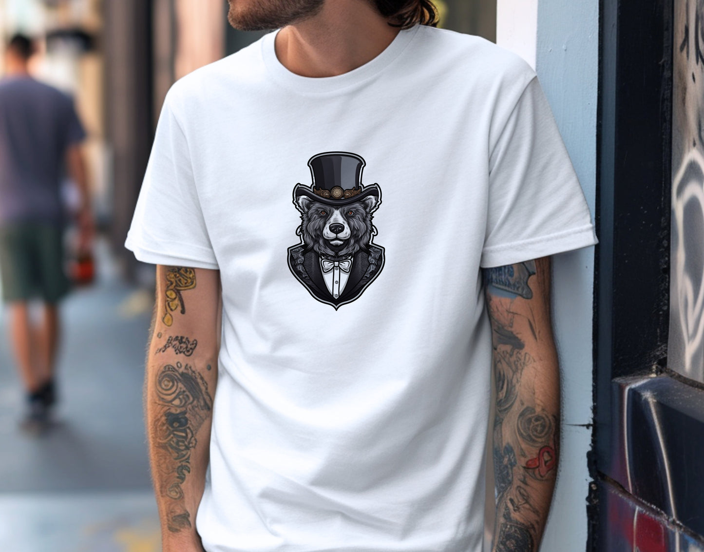 Dapper Nouveau Bear Elegance Soft Unisex T-Shirt - Swagodin