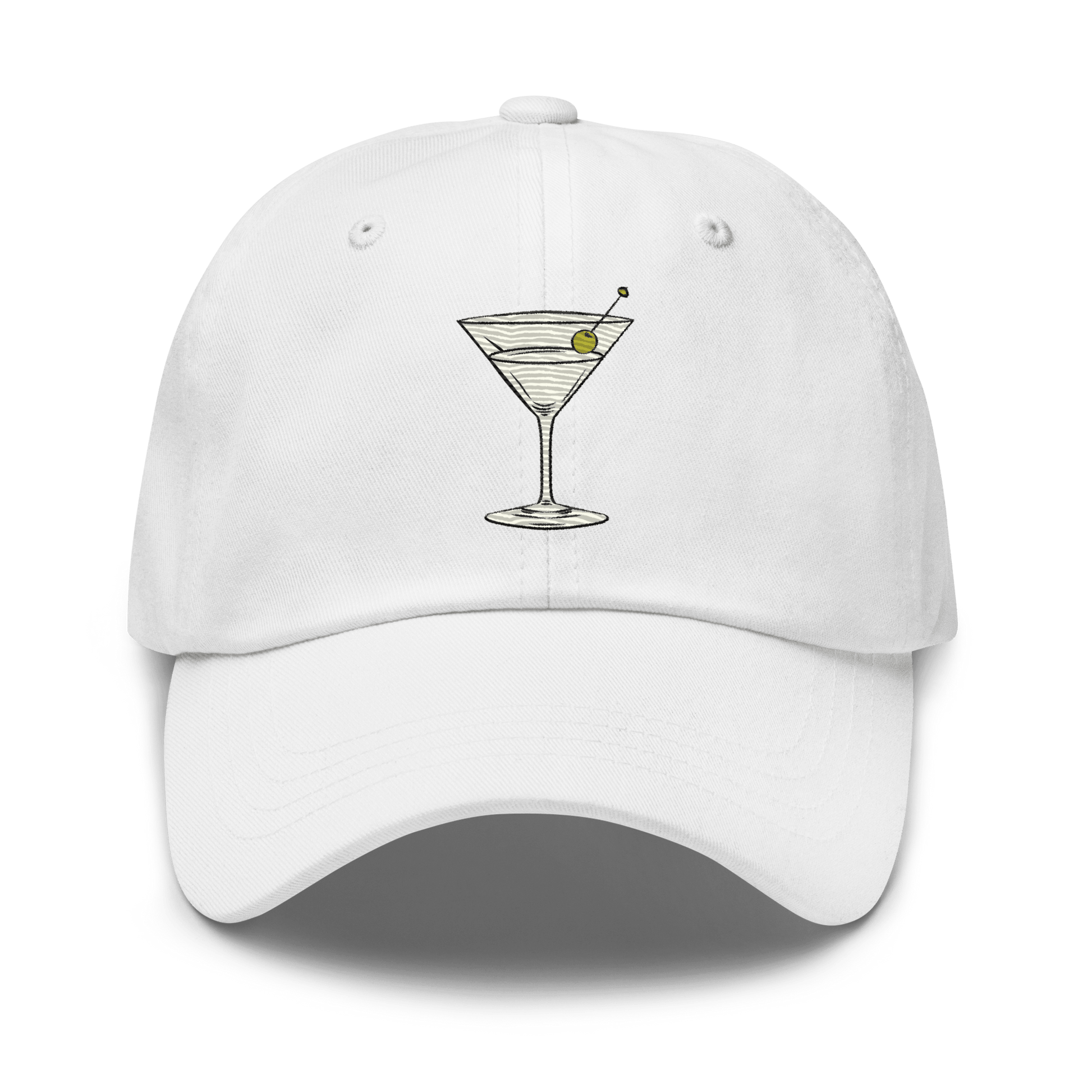 Dry Martini Cocktail Design Embroidery Hat - Swagodin