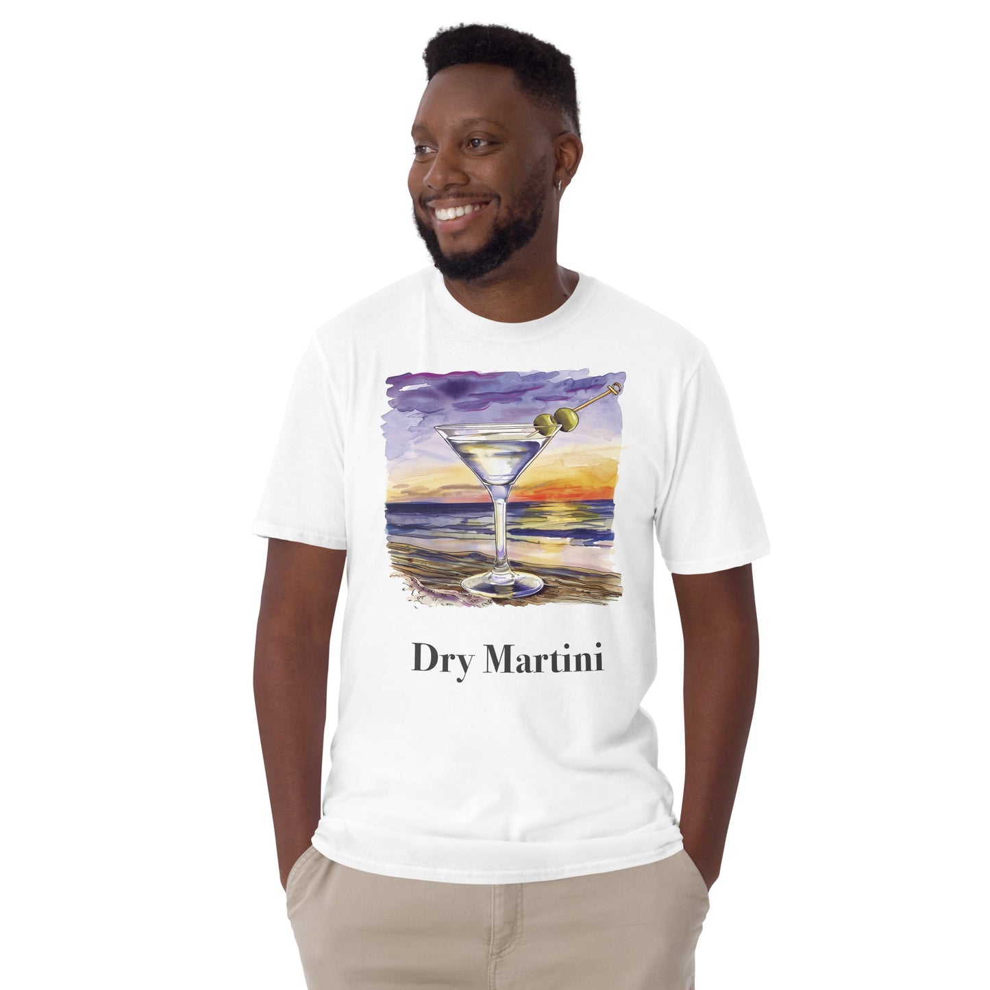 Dry Martini Cocktail Design Soft T-Shirt - Swagodin