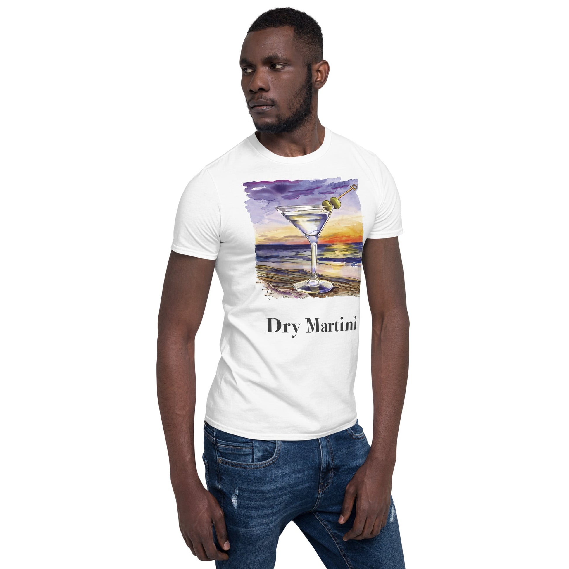 Dry Martini Cocktail Design Soft T-Shirt - Swagodin