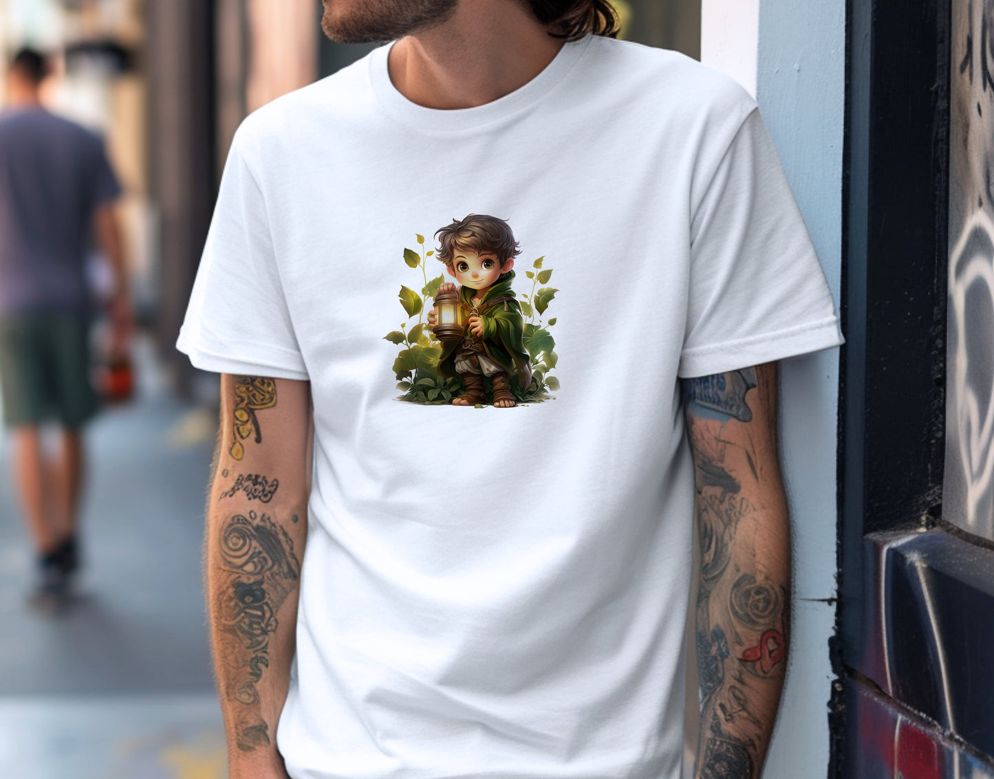 Enchanting Elf Chibi Acorn Lantern Soft Unisex T-Shirt - Swagodin