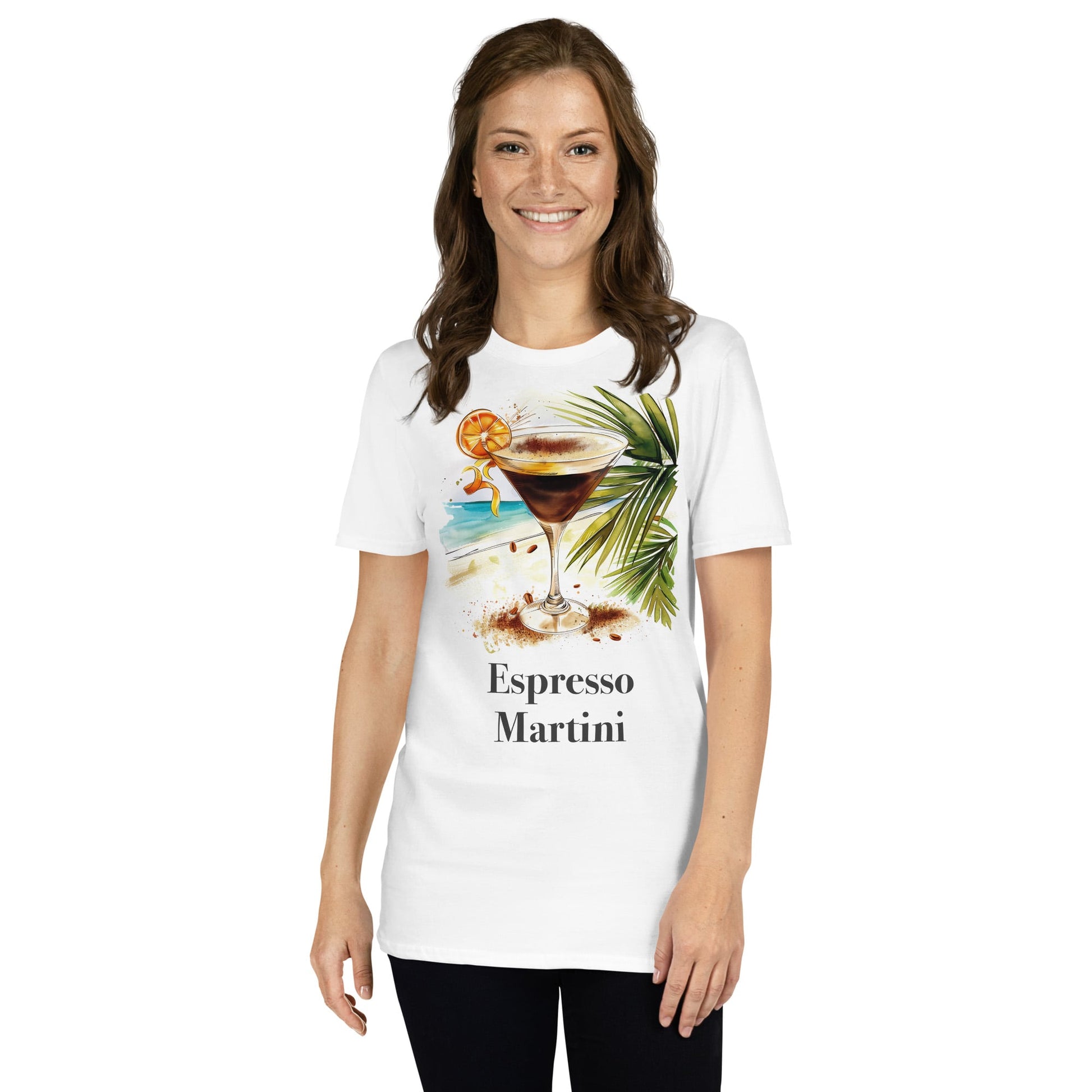 Espresso Martini Cocktail Design Soft T-Shirt - Swagodin