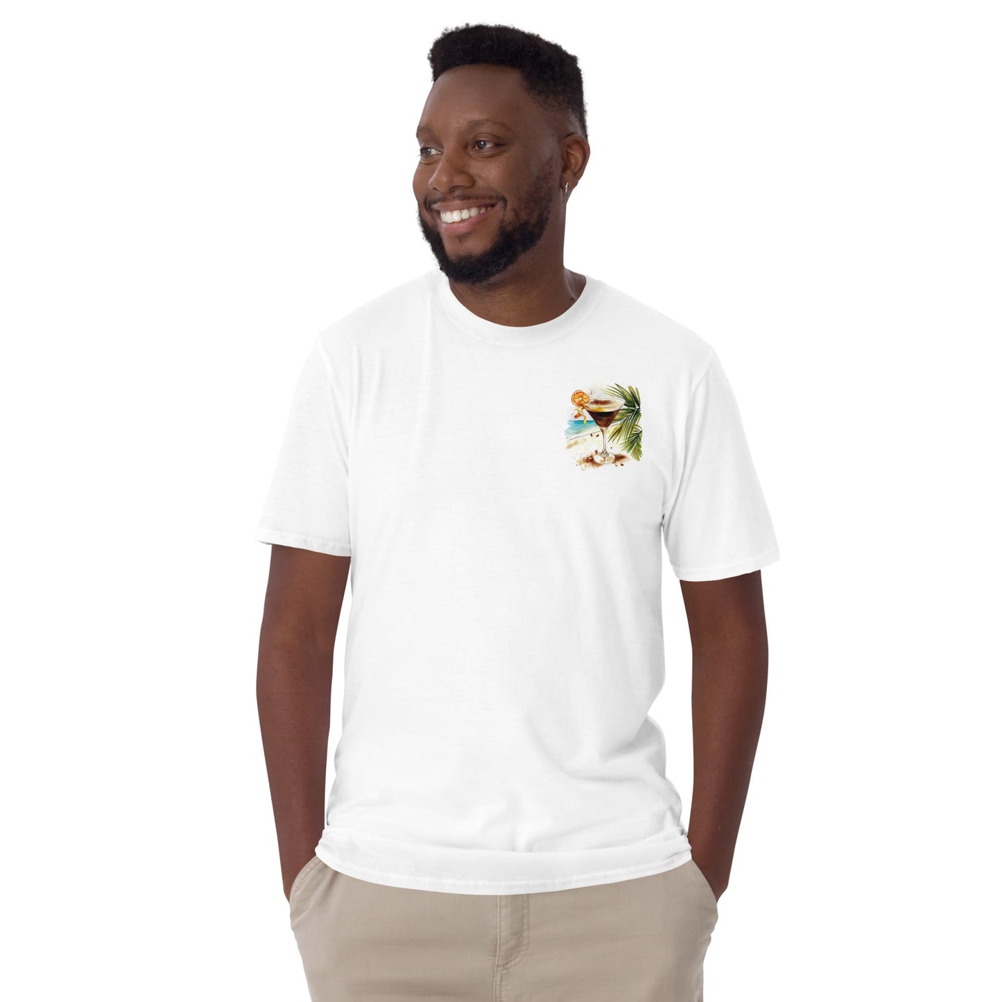 Espresso Martini Chest Design Short-Sleeve Unisex T-Shirt