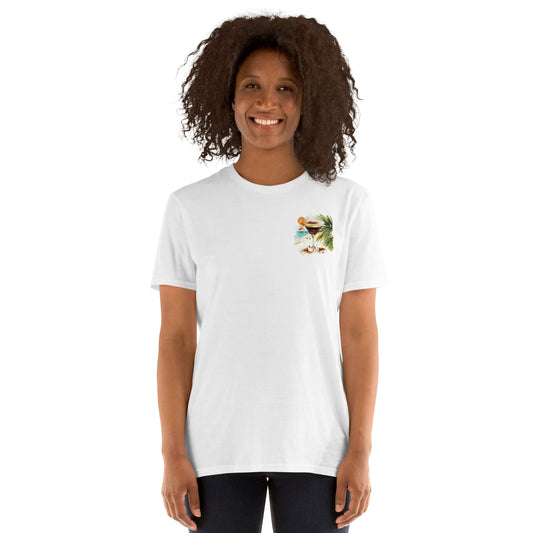 Espresso Martini Chest Design Short-Sleeve Unisex T-Shirt