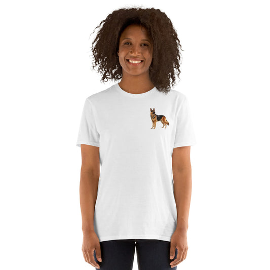 German Shepherd Chest Design Short-Sleeve Unisex T-Shirt