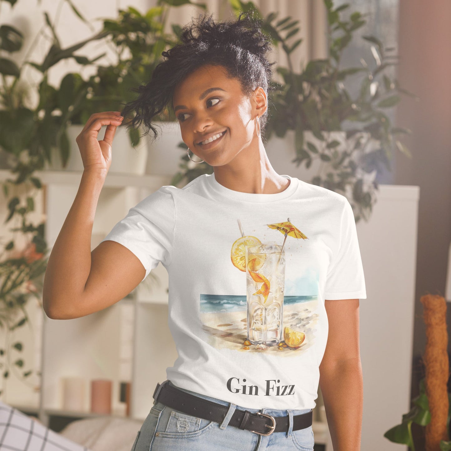 Gin Fizz Cocktail Design Soft T-Shirt - Swagodin