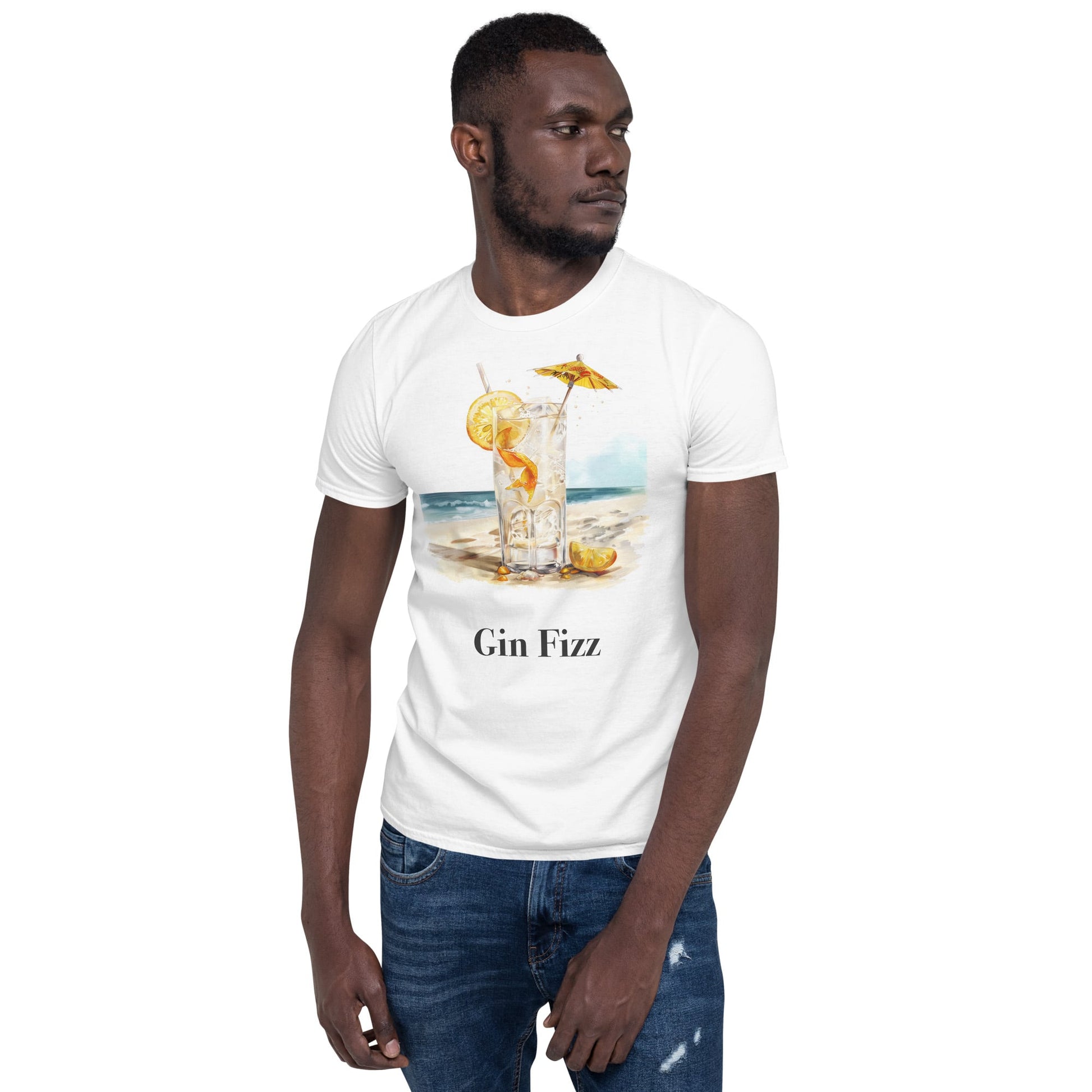 Gin Fizz Cocktail Design Soft T-Shirt - Swagodin