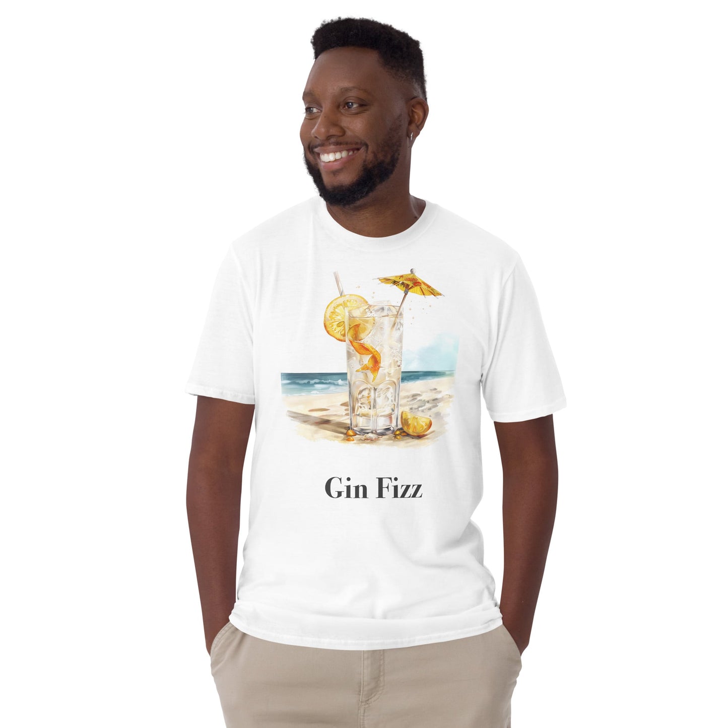 Gin Fizz Cocktail Design Soft T-Shirt - Swagodin